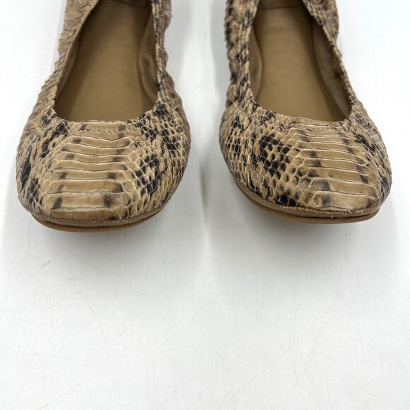 Tory Burch Eddie Python Ballet Flats Clay 11128211 Snake Leather - Picture 4 of 11